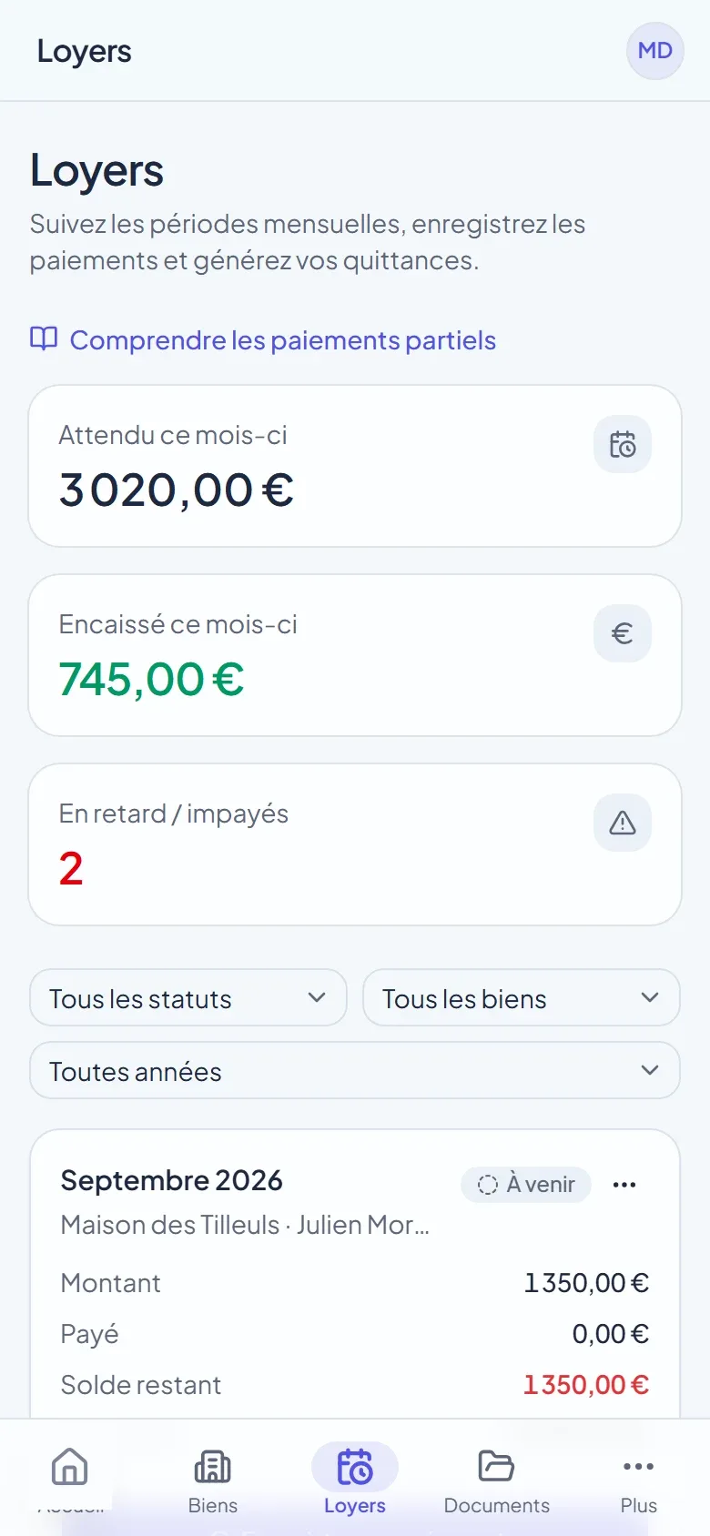 Côté locataire : le suivi de ses loyers et quittances sur téléphone
